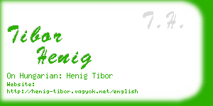 tibor henig business card